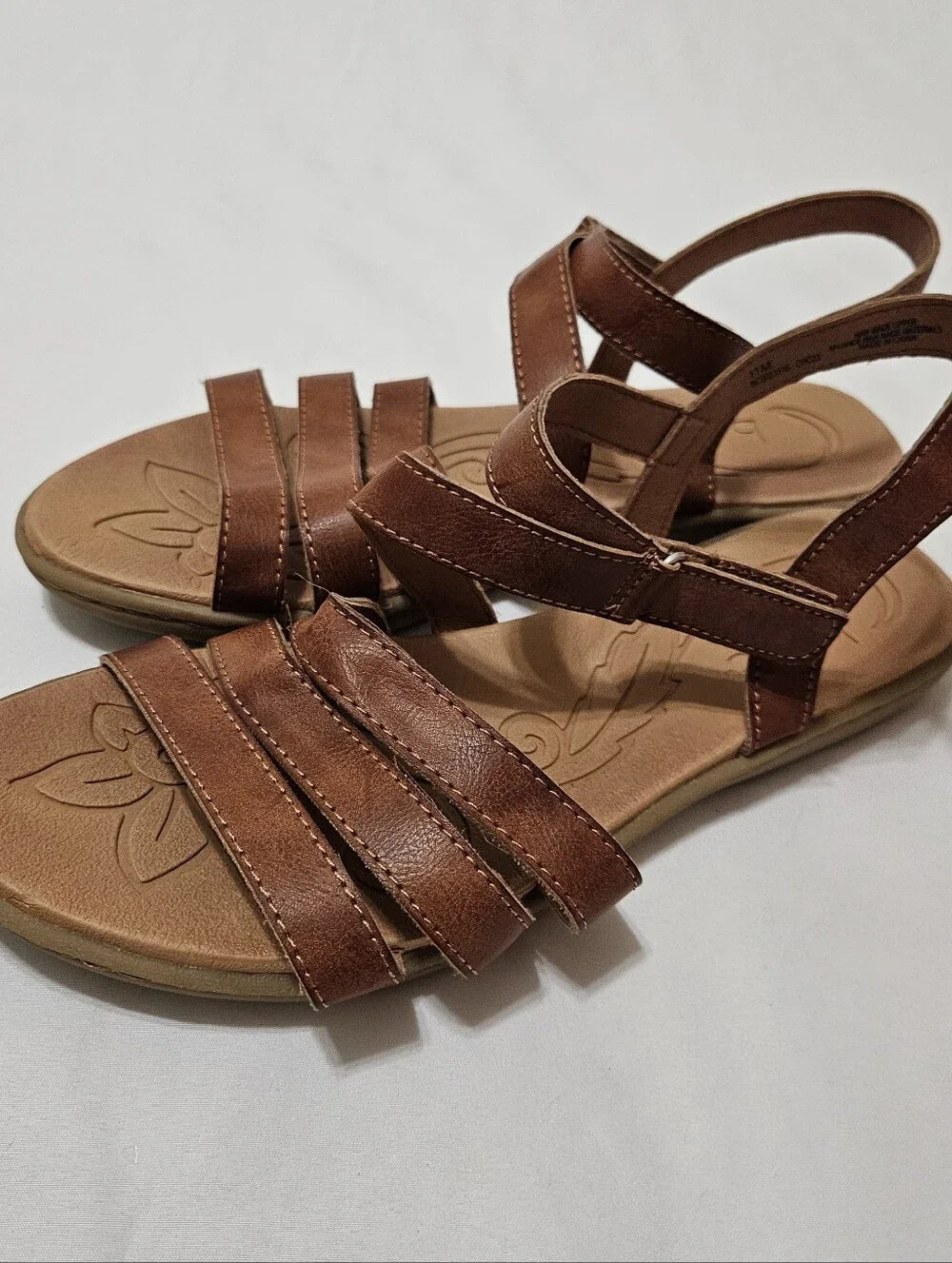 Born boc Women's Brown Sling Back Strappy Flat Sandals Size 11
